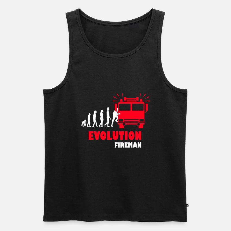Feuerwehr Fireman Evolution - Männer Premium Bio Tank Top - Schwarz