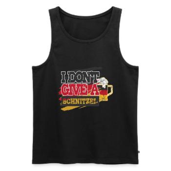 I Don't Give A Schnitzel Deutsches Bier Wurst - Männer Premium Bio Tank Top - Schwarz - Vorne - Michal (187cm)