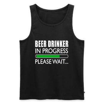 Beer lover Biertringer Funny toast - Men's Premium Organic Tank Top - black - Front - Michal (187cm)