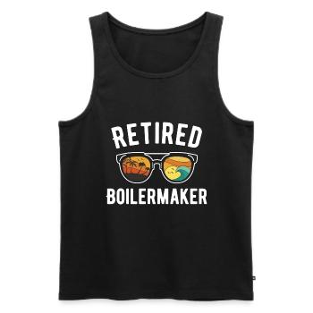 Beach holiday for retirees Boilermaker sunglasses - Men's Premium Organic Tank Top - black - Front - Michal (187cm)
