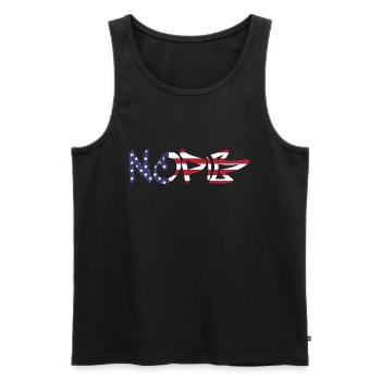 No Kings in America since 1776 - Männer Premium Bio Tank Top - Schwarz - Vorne - AI Model Male 178 light (178cm)