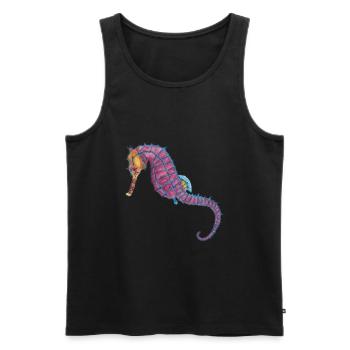 Seahorse Seahorse Seahorse - Men's Premium Organic Tank Top - black - Front - AI Model Male 178 light (178cm)