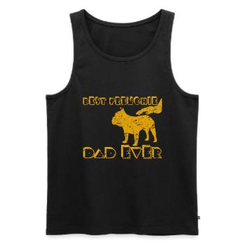 Meilleur papa Frenchie de tous les temps Français Bulldog Papa - Débardeur bio Premium Homme - noir - Devant - Michal (187cm)