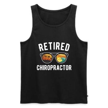 Beachy Retirement Fun for Childcare Worker - Men's Premium Organic Tank Top - black - Front - Michal (187cm)