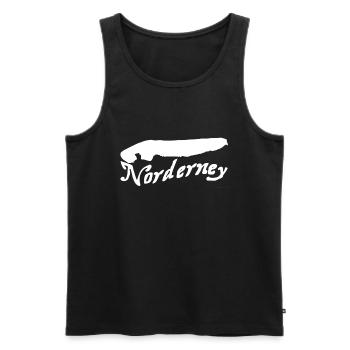 Norderney Tattoo - Männer Premium Bio Tank Top - Schwarz - Vorne - AI Model Male 178 light (178cm)