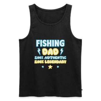 Angel Papa – Vatertagsgeschenk, Legendär - Männer Premium Bio Tank Top - Schwarz - Vorne - Michal (187cm)