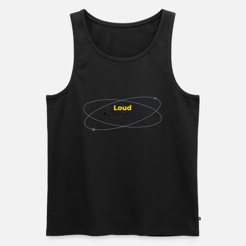 Loud in Silence helles Shirt - Männer Premium Bio Tank Top - Schwarz
