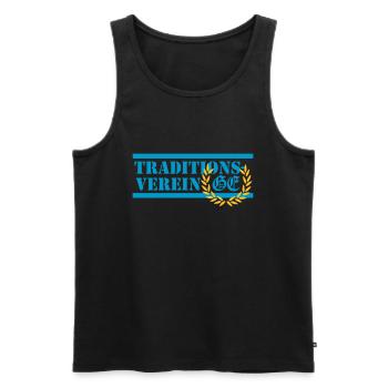 Traditionsverein - Männer Premium Bio Tank Top - Schwarz - Vorne - AI Model Male 178 light (178cm)