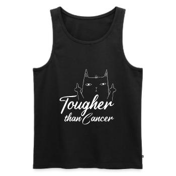 Cancer Breast Cancer Ovarian Cancer Gift Tshirt - Men's Premium Organic Tank Top - black - Front - Michal (187cm)