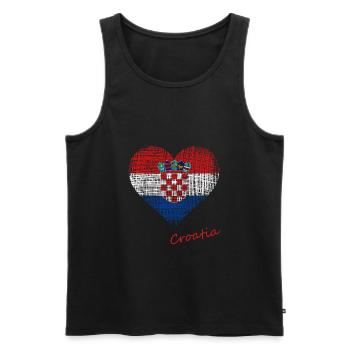 Croatia - Männer Premium Bio Tank Top - Schwarz - Vorne - Michal (187cm)
