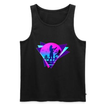 SUP board paddleboarding paddel supboard Stand Up - Männer Premium Bio Tank Top - Schwarz - Vorne - AI Model Male 178 light (178cm)