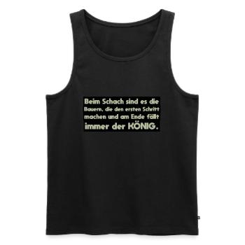 Bauer Spruch - Männer Premium Bio Tank Top - Schwarz - Vorne - Michal (187cm)