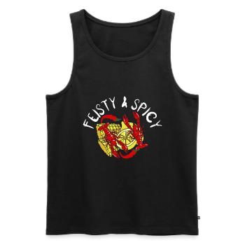 Fiery & Spicy - Cancer Motif for Lovers - Men's Premium Organic Tank Top - black - Front - Michal (187cm)
