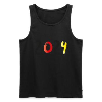 2024 - Männer Premium Bio Tank Top - Schwarz - Vorne - Michal (187cm)