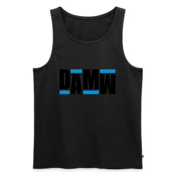 DAMW Retro - Männer Premium Bio Tank Top - Schwarz - Vorne - Michal (187cm)