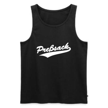 Preßsack Baseball-Style - Männer Premium Bio Tank Top - Schwarz - Vorne - Michal (187cm)