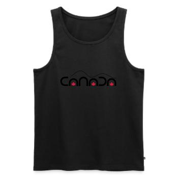 Canada Kanada Ahornblatt - Männer Premium Bio Tank Top - Schwarz - Vorne - Michal (187cm)