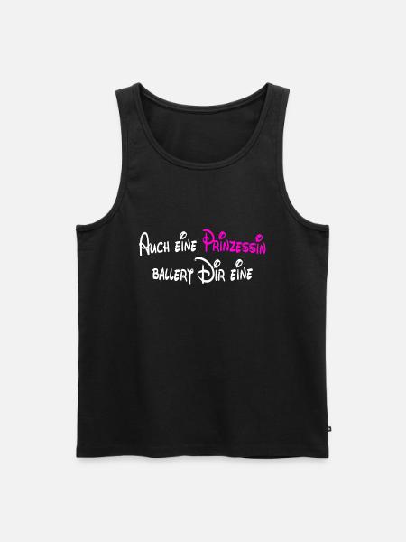 Prinzessin - Männer Premium Bio Tank Top - Schwarz