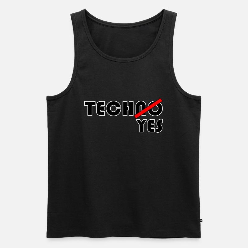 TechNO?YES! - Männer Premium Bio Tank Top - Schwarz
