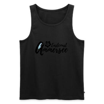 Ammersee Eastcoast Blume - Männer Premium Bio Tank Top - Schwarz - Vorne - AI Model Male 178 light (178cm)