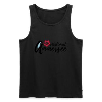Ammersee Westcoast 3c - Männer Premium Bio Tank Top - Schwarz - Vorne - AI Model Male 178 light (178cm)
