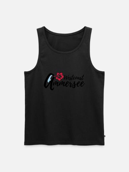 Ammersee Westcoast 3c - Männer Premium Bio Tank Top - Schwarz