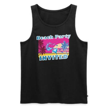 Cool party shirt summer beach vacation gift - Men's Premium Organic Tank Top - black - Front - Michal (187cm)