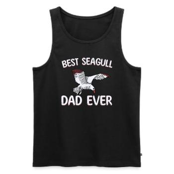 Meilleur père mouette de tous les temps - Débardeur bio Premium Homme - noir - Devant - Michal (187cm)