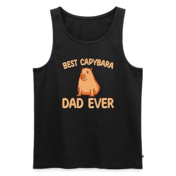 Meilleur père Capybara de tous les temps - Débardeur bio Premium Homme - noir - Devant - Michal (187cm)