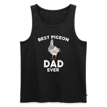 Best pigeon father of all time - Men's Premium Organic Tank Top - black - Front - AI Model Male 178 light (178cm)