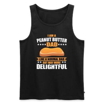 Funny Peanut Butter Dad - Men's Premium Organic Tank Top - black - Front - AI Model Male 178 light (178cm)