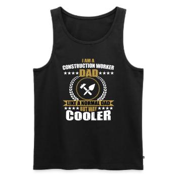 Bauarbeiter Vater - Männer Premium Bio Tank Top - Schwarz - Vorne - Michal (187cm)