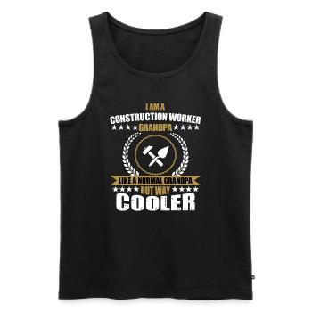 Construction worker Grandpa - Men's Premium Organic Tank Top - black - Front - Michal (187cm)
