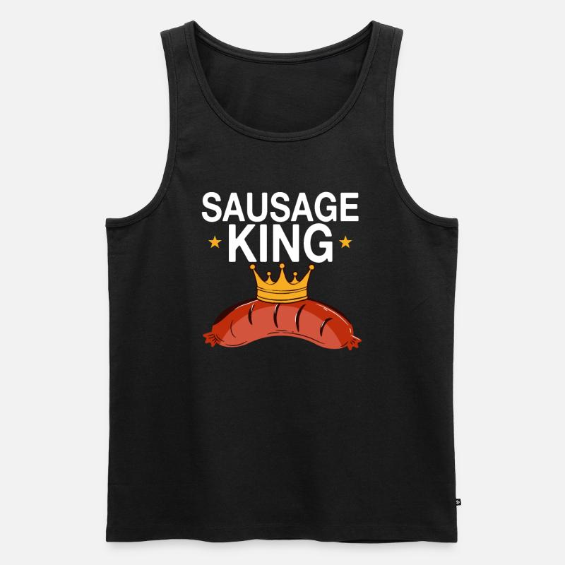 Wurst König - Männer Premium Bio Tank Top - Schwarz