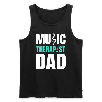 Musiktherapeut Papa Shirt Vatertag - Männer Premium Bio Tank Top - Schwarz - Vorne - Michal (187cm)
