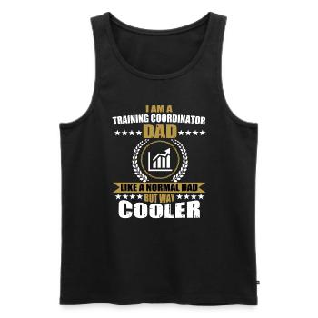 Funny Training Coordinator Dad Father's Day - Men's Premium Organic Tank Top - black - Front - Michal (187cm)