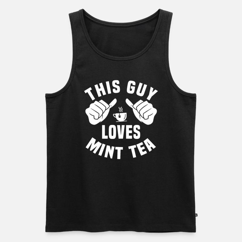 Mint Tea Mint Tea - Men's Premium Organic Tank Top - black