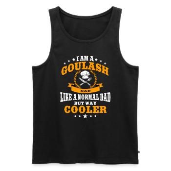 Gulasch Papa - Männer Premium Bio Tank Top - Schwarz - Vorne - AI Model Male 178 light (178cm)