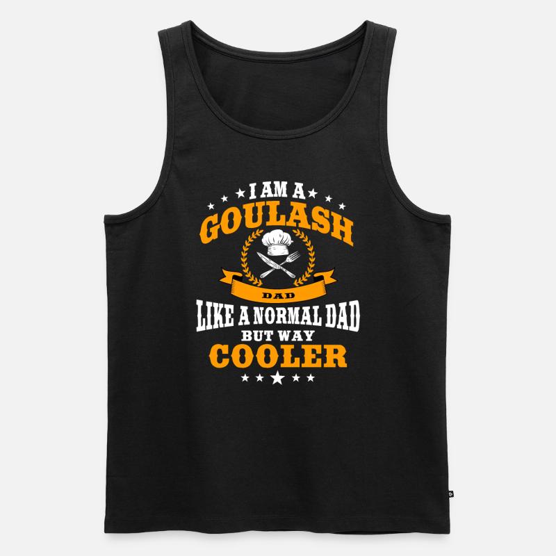 Gulasch Papa - Männer Premium Bio Tank Top - Schwarz