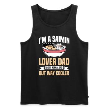 Saimin amant papa - Débardeur bio Premium Homme - noir - Devant - AI Model Male 178 light (178cm)