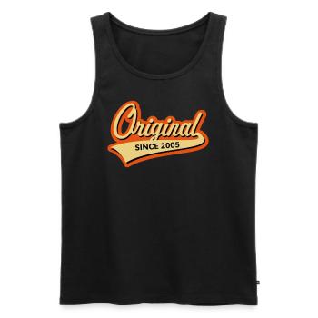 Original Since 2005 (Year Of Birth, Birthday / 3C) - Men's Premium Organic Tank Top - black - Front - AI Model Male 178 light (178cm)