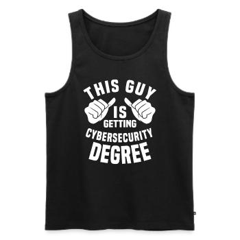 Cybersecurity Student - Men's Premium Organic Tank Top - black - Front - Michal (187cm)