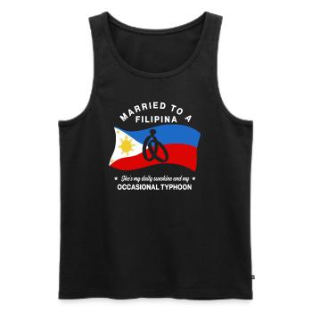 Marié à une Philippine - Débardeur bio Premium Homme - noir - Devant - Michal (187cm)