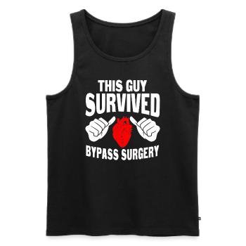 Dieser Typ Hat Die Bypass-operation Überlebt - Männer Premium Bio Tank Top - Schwarz - Vorne - Michal (187cm)