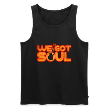 soul music - Men's Premium Organic Tank Top - black - Front - Michal (187cm)