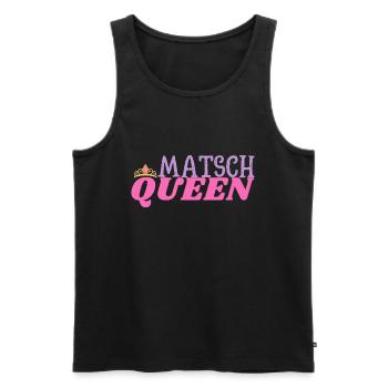 Muddy run shirt mud Matsch Laufshirt Queen Team - Männer Premium Bio Tank Top - Schwarz - Vorne - Michal (187cm)
