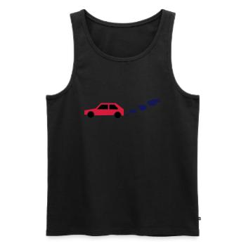 car - Men's Premium Organic Tank Top - black - Front - AI Model Male 178 light (178cm)