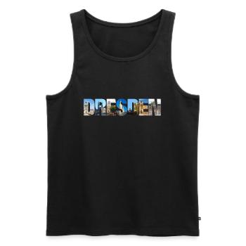 Dresden Sachsen Deutschland - Männer Premium Bio Tank Top - Schwarz - Vorne - Michal (187cm)