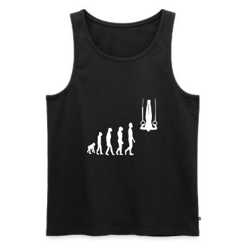 Ring Gymnastics Rings Gymnastics Evolution - Men's Premium Organic Tank Top - black - Front - AI Model Male 178 light (178cm)