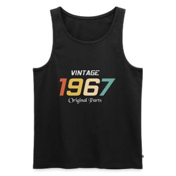 Vintage 1967 Originalteile Tee Geburtstagsgeschenk Retr - Männer Premium Bio Tank Top - Schwarz - Vorne - Michal (187cm)